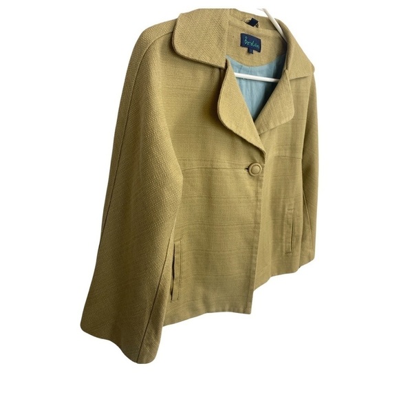 Boden Green Tweed Jacket Blazer Size 14 - Picture 9 of 9